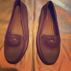 Coach loafers tan